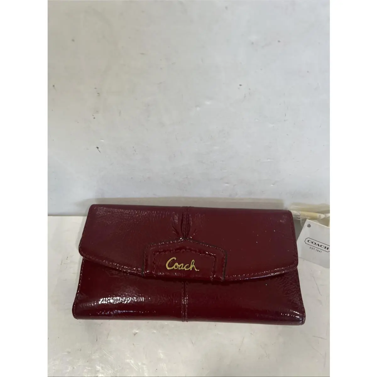 Coach Skinny Women`s Wallet - Brass/sport Crimson Red 86382