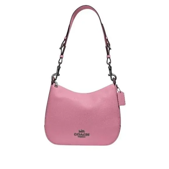 Coach F76695 Pebble Leather Hobo Purse Bag Qb/pink Rose