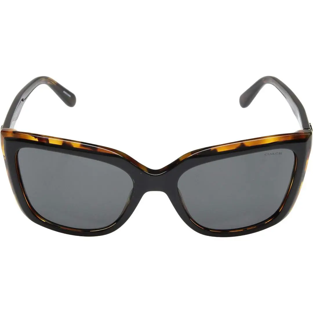 Coach Designer Car Eye Sunglasses Black/tortoise Shell with Grey Lens HC8261