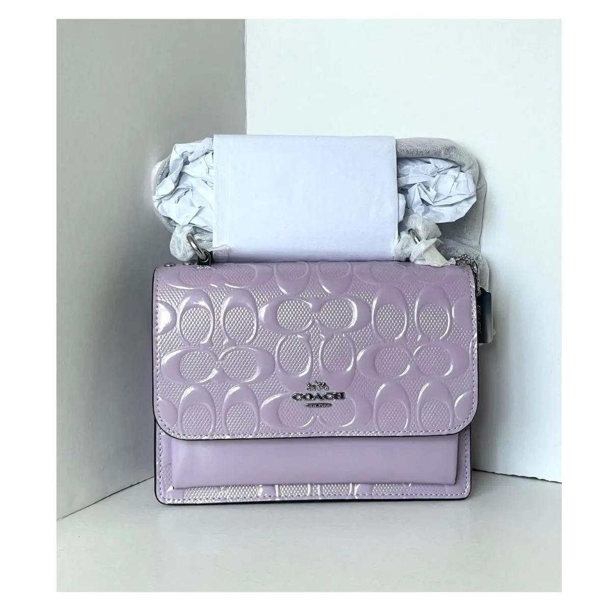 Coach Mini Klare Crossbody Bag CDB11 Signature Leather Light Violet
