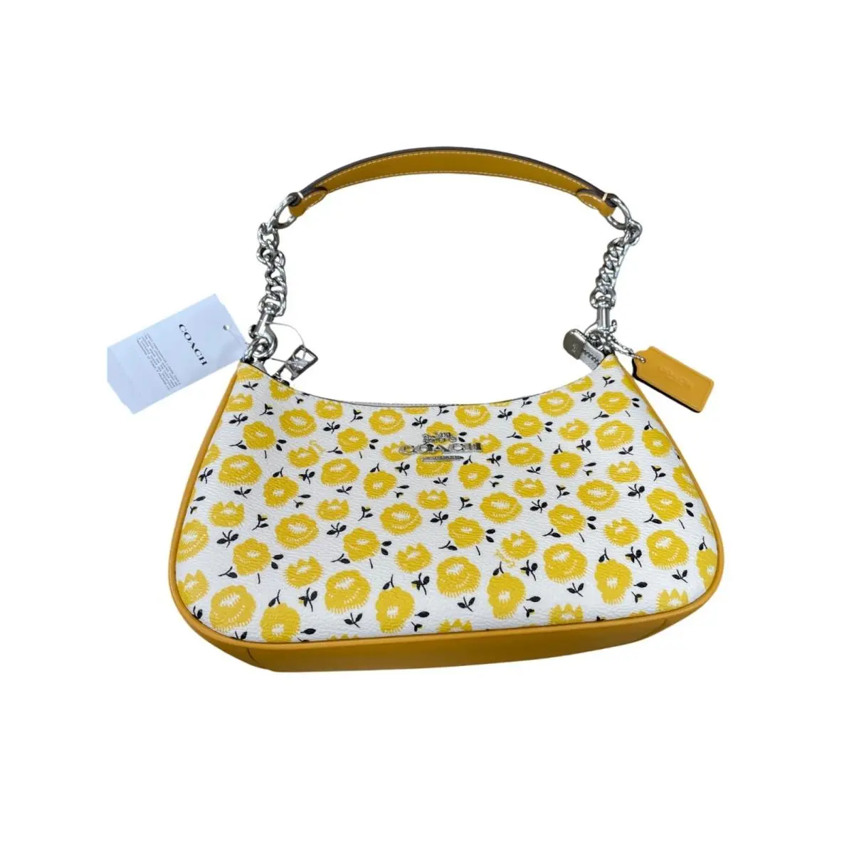 Coach Floral PT Teri Yeloow Shoulder Handbag Sku 9122