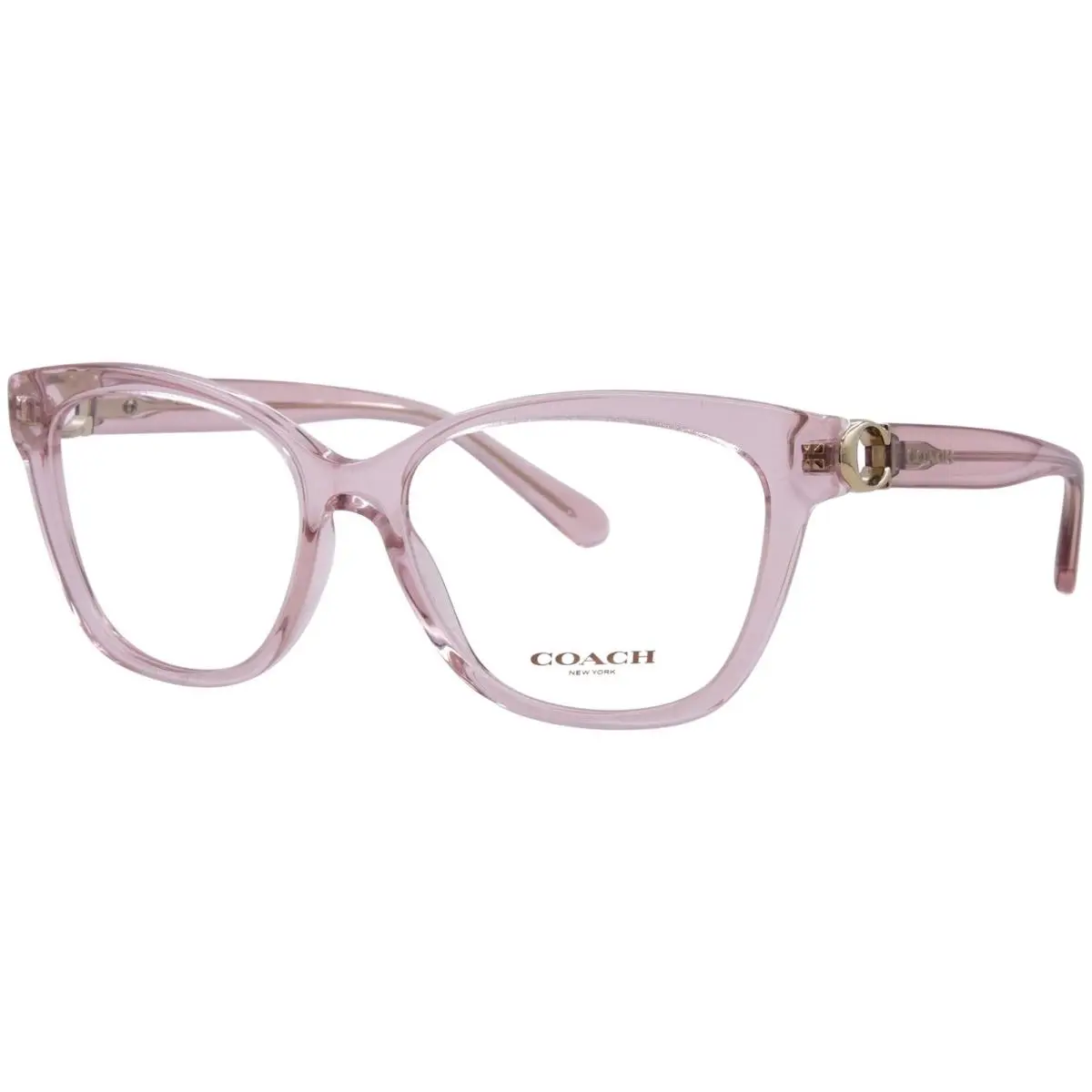 Coach HC6120 5668 Eyeglasses Frame Women`s Transparent Dusty Rose Full Rim 54mm