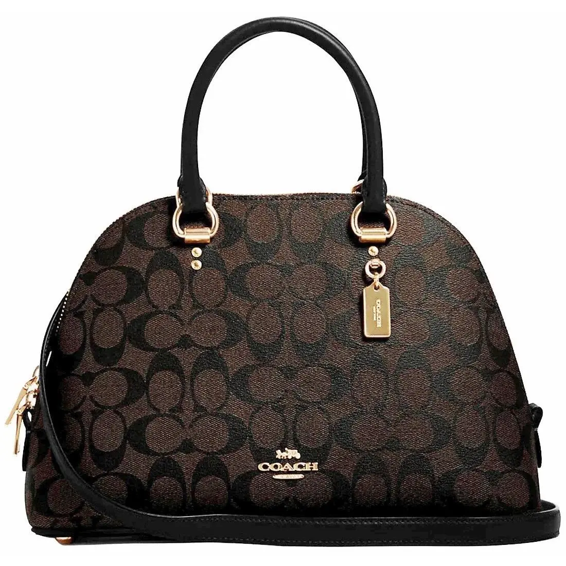 Coach Katy Dome Satchel Bag Crossbody Brown / Black 2558 in Package