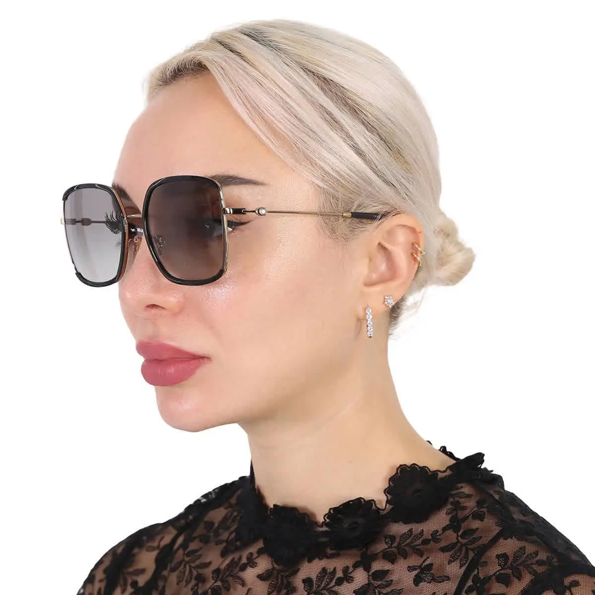 Coach Grey Gradient Butterfly Ladies Sunglasses HC7139BD 934611 58