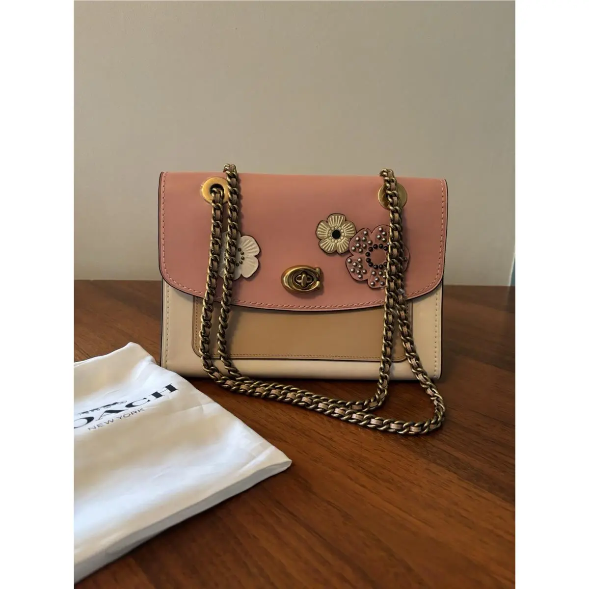 Coach Pink Floral Parker Handbag