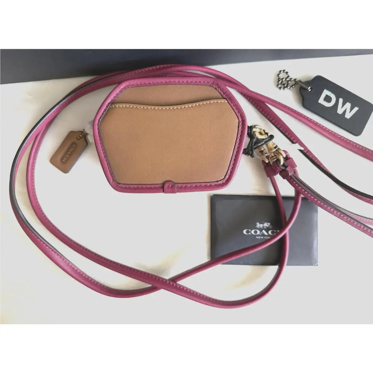 Coach Originals Saddle/multi Colorblock Geometric Coin Case 306