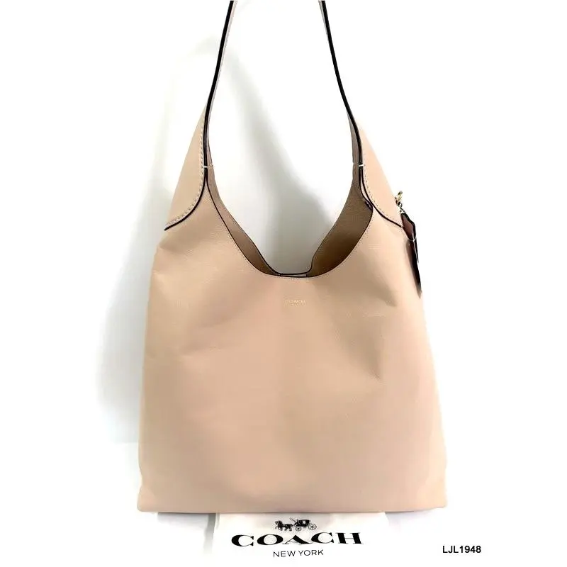 Coach Brooklyn 39 Leather Shoulder Bag Cream + Coach Dust Bag CU044