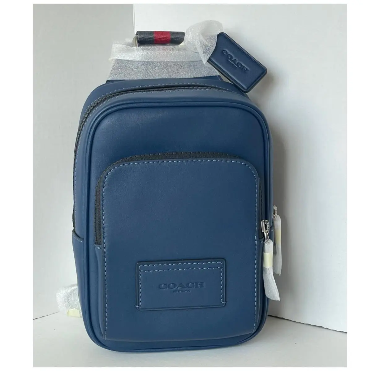 Racer Sling Pack CDC85 Leather Varsity Stripe Small Crossbody by Coach