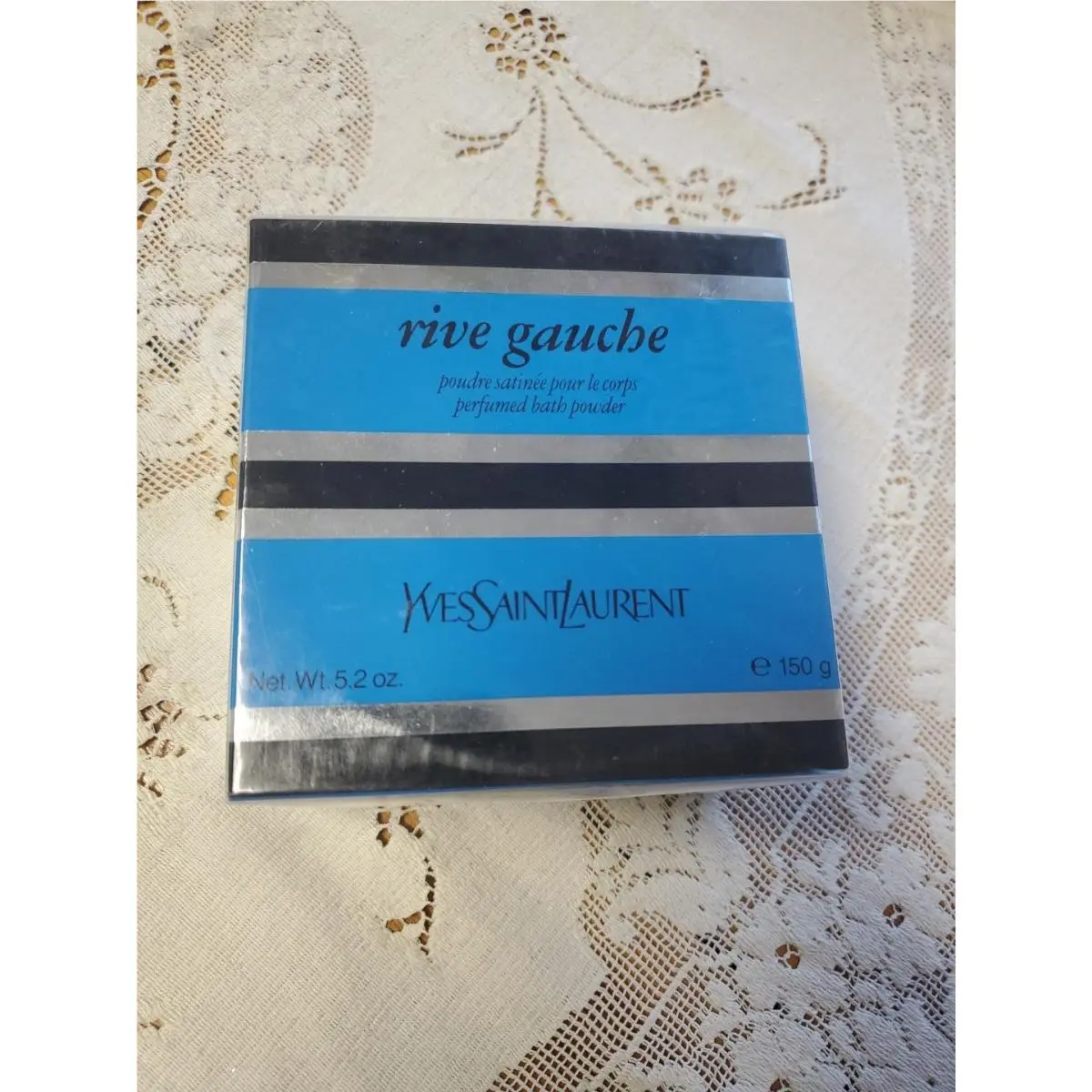 Ysl Rive Gauche Perfumed Bath Powder Talc 5.2oz Rare Box Vintage by Yves Saint Laurent