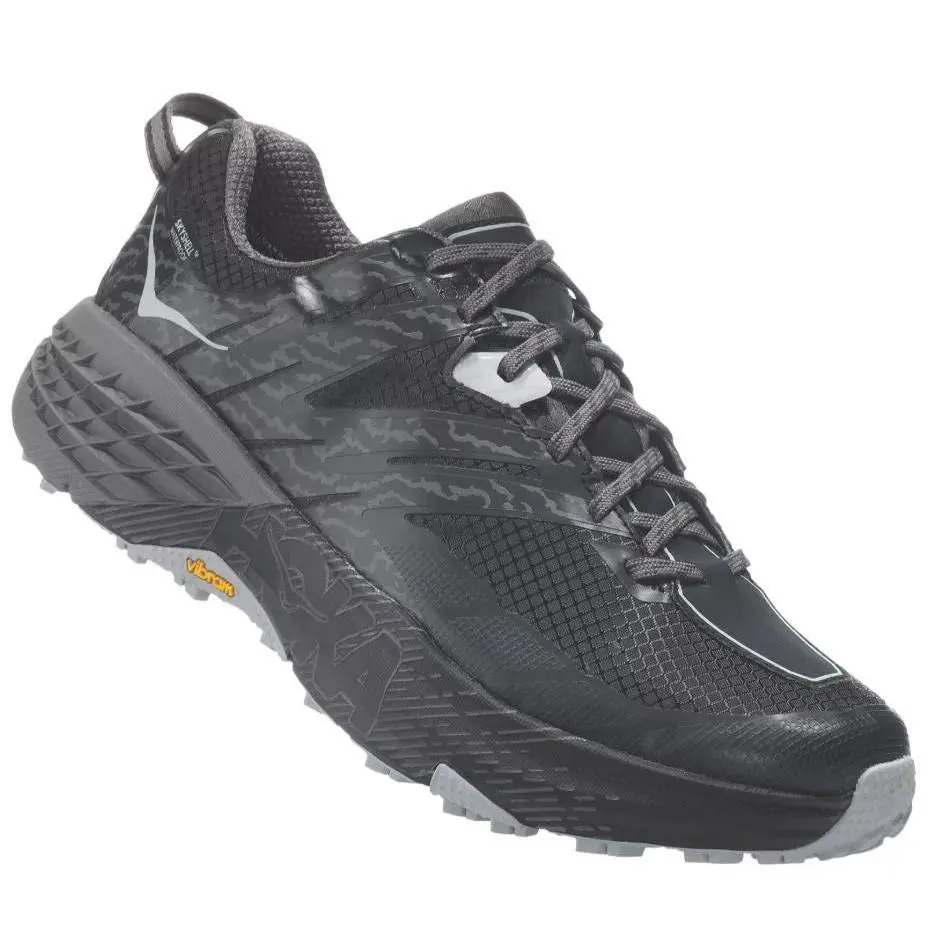 Women`s Hoka One One Speedgoat 3 WP Waterproof Hiking Trail Shoes Size 8 - Black