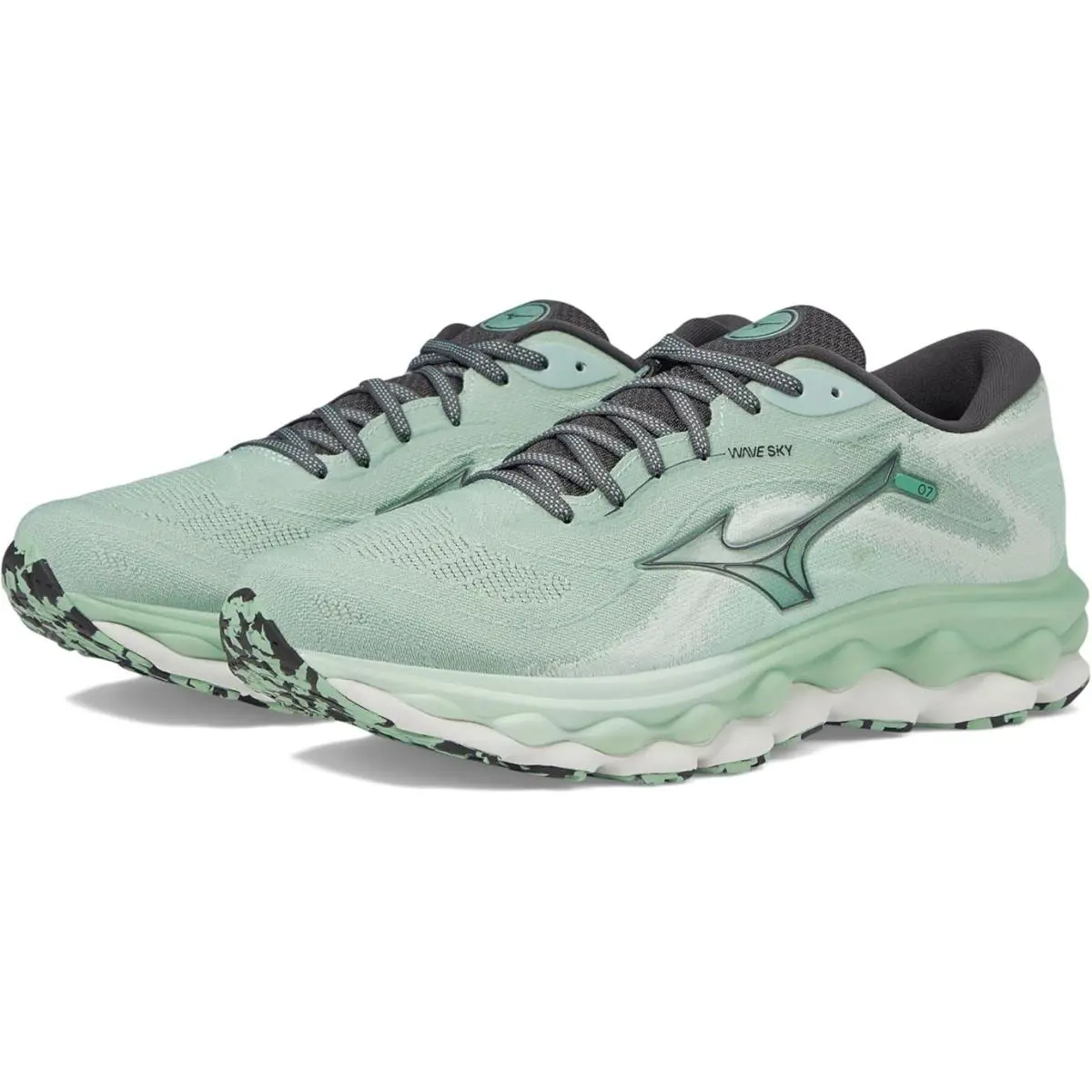 Mizuno Wave Sky 7 J1GC230253 Sneakers Men`s Granite Green Running Shoes DWA2974 - Green