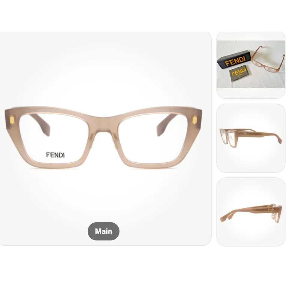Fendi Frames FE501181 045 52 Clear Pink Eyeglasses 52-19-145mm Case Cateye
