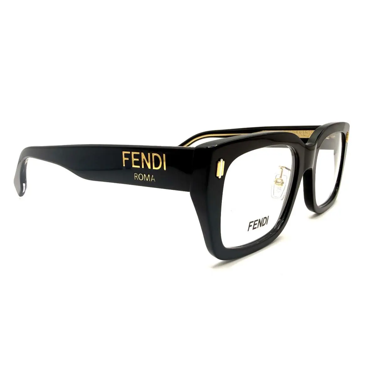 Fendi FE50094F FE 50094F 001 Black/gold Frame Eyeglasses 52-19-145