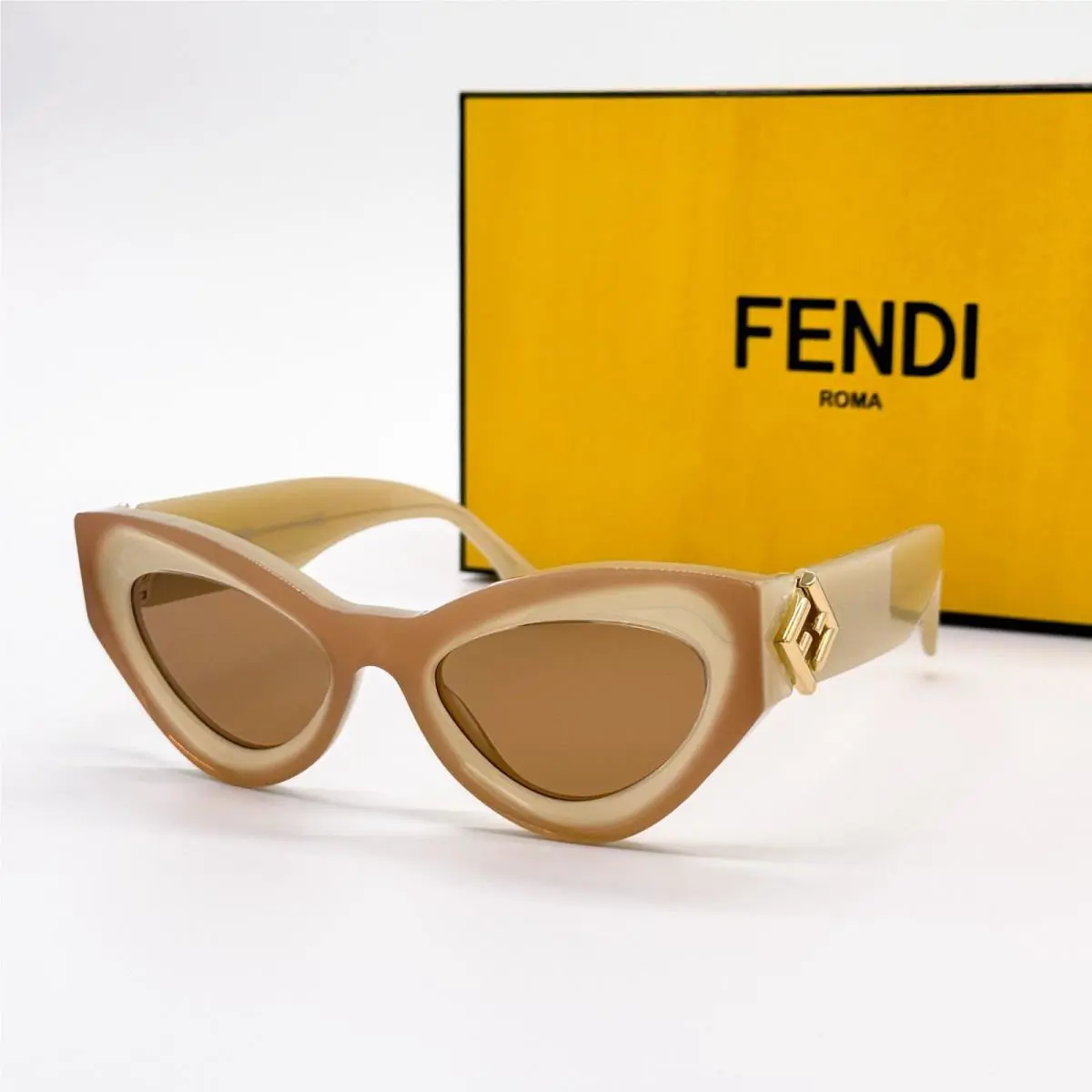 Fendi Sunglasses FE40146I 57E Beige Women Eyewear