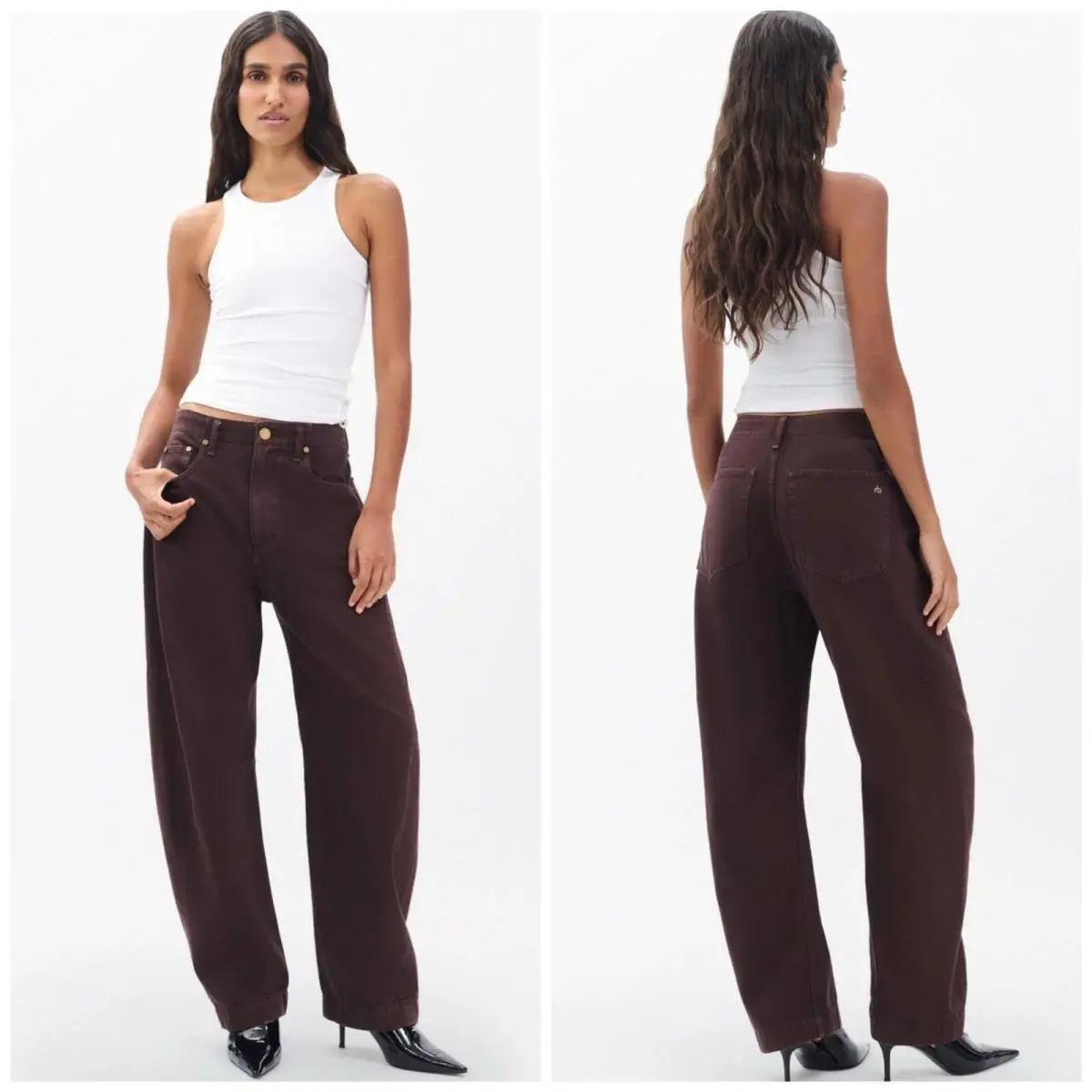 Rag Bone The Charlie High - Rise Barrel In Espresso Size: 24