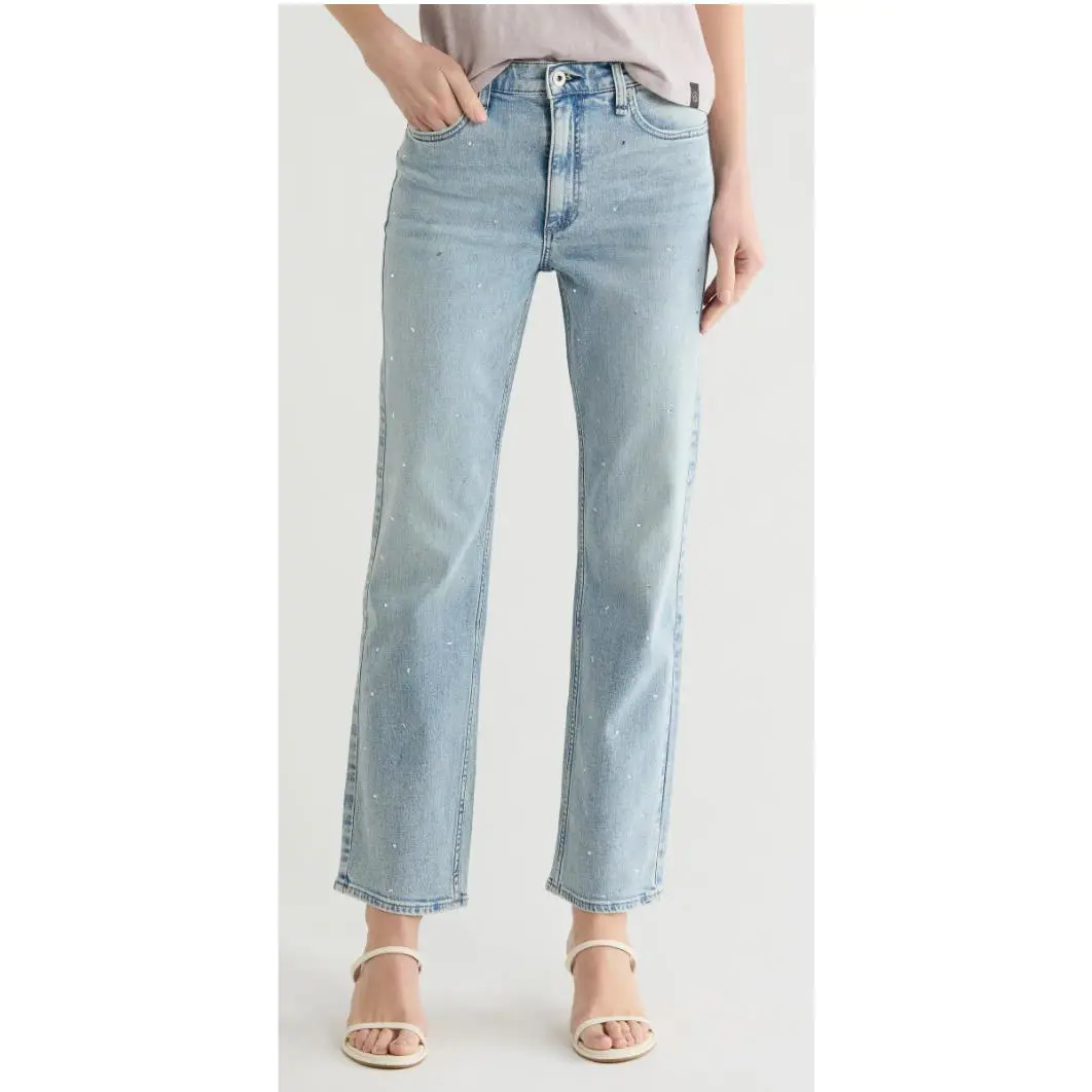 Rag Bone Hattie Straight Leg Jeans in Bourne w/ Jewels Size 25