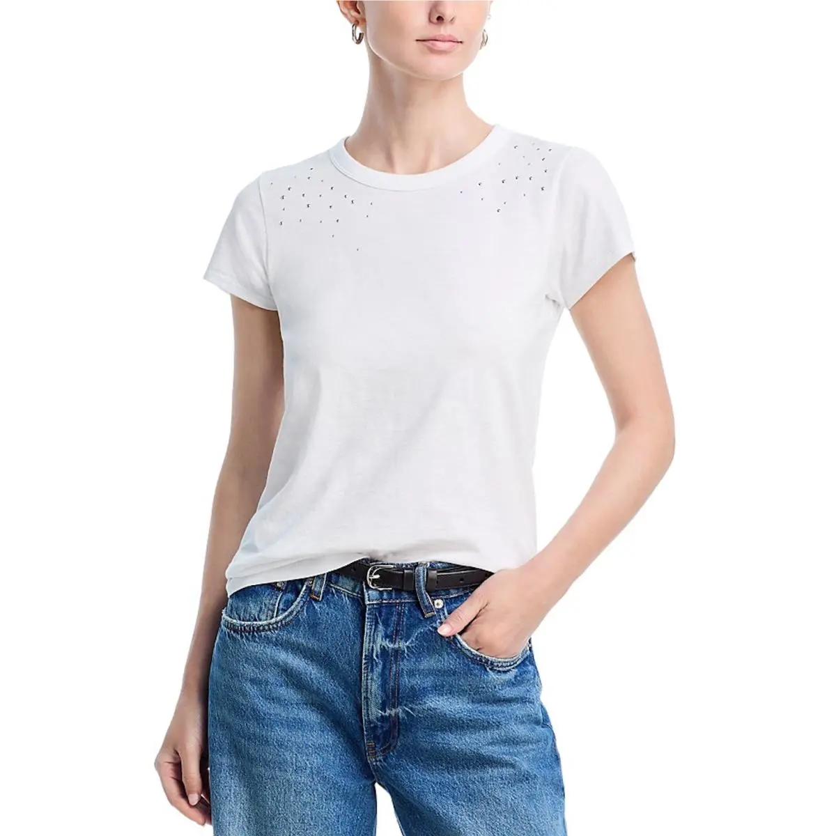 Rag Bone Women`s Ombre Stud Tee Size XS L36659
