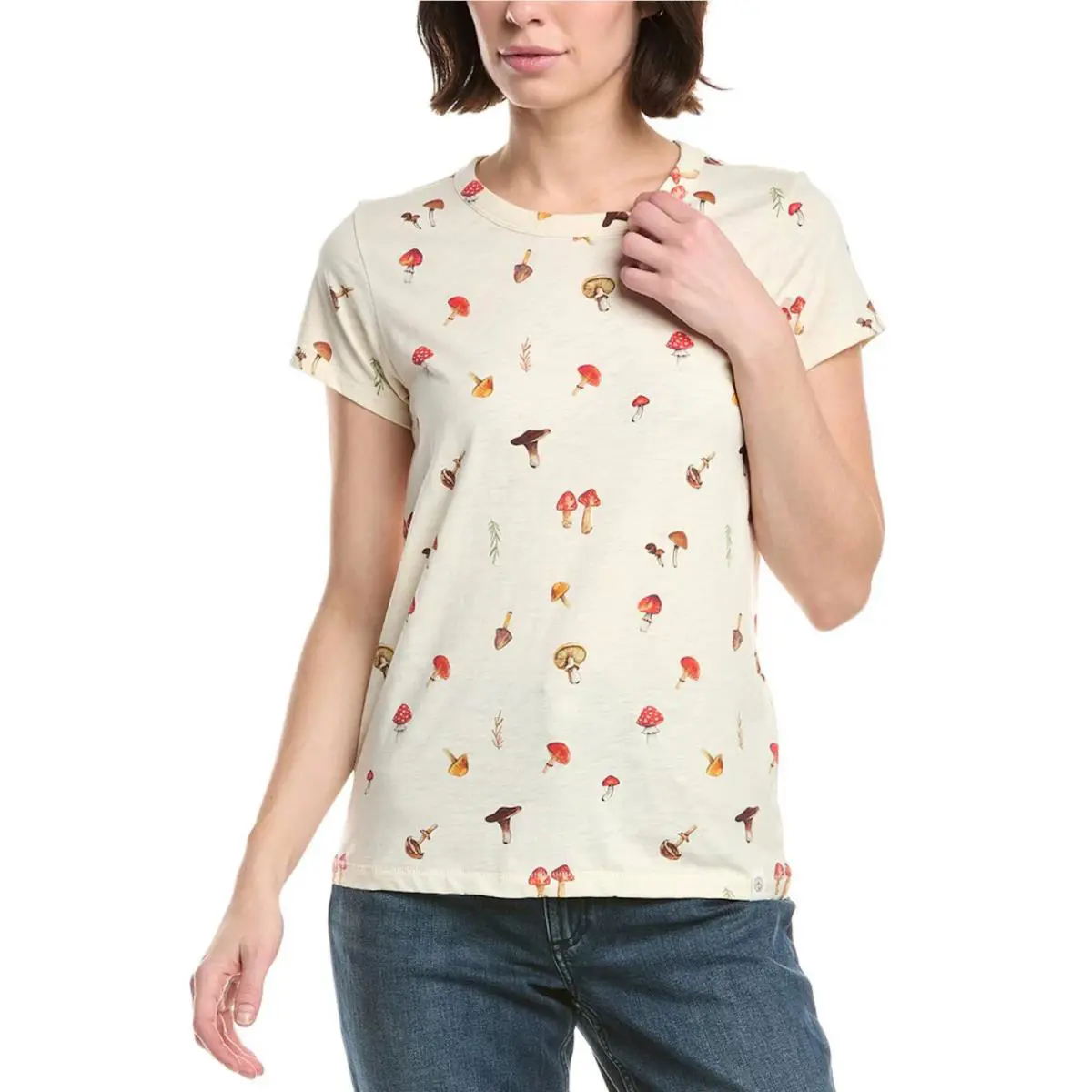 Rag Bone All Over Mushroom T-shirt Women`s Size XS L55944