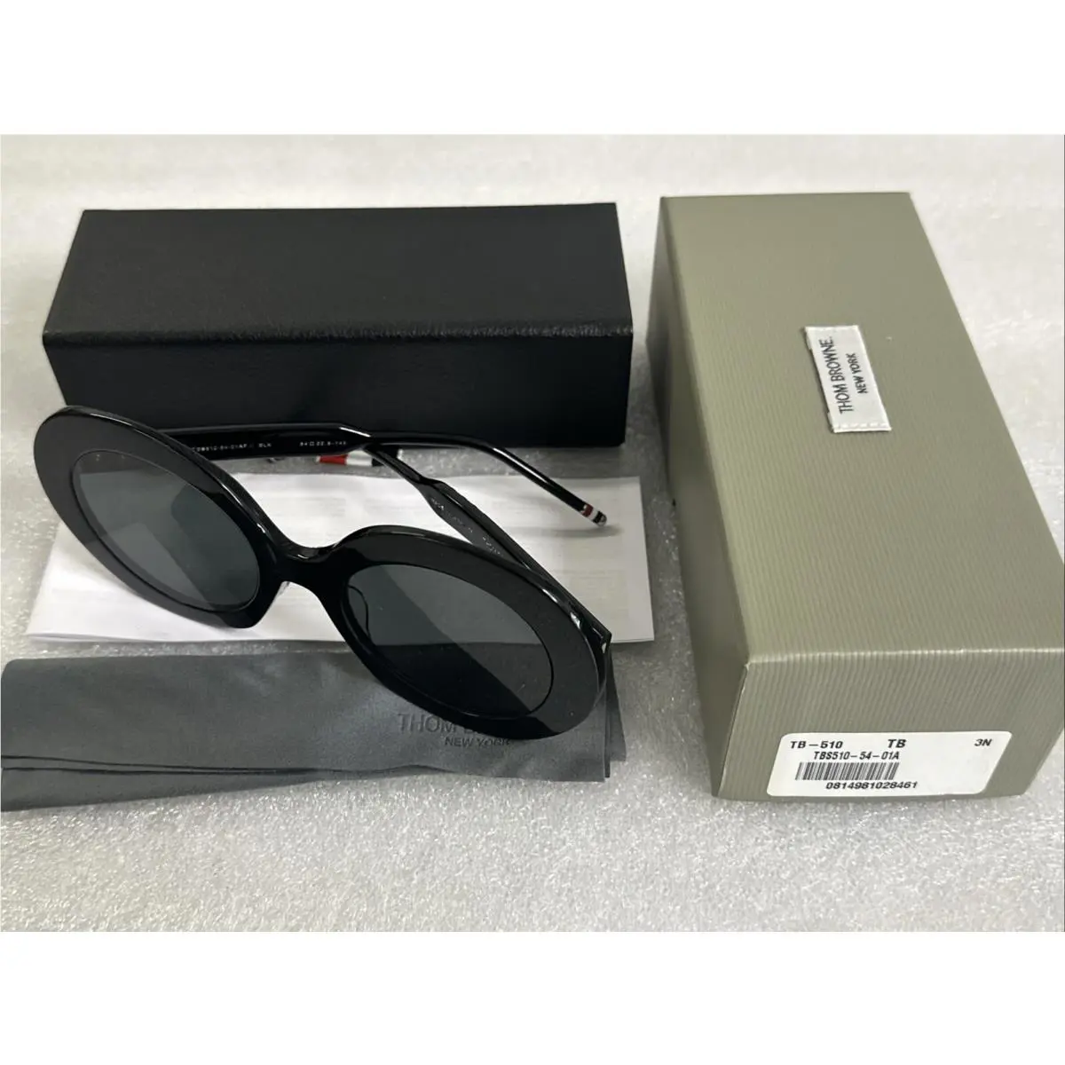 Thom Browne TBS510-54-01A Blk Sunglasses Black Frame 54-22.5-145 Asian Fit