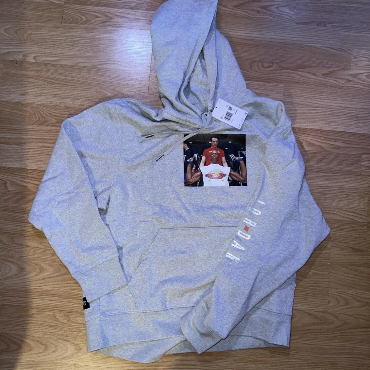 Nike Air Jordan x Undefeated Hoodie Mens Xxl Grey Graphic Pullovernwt DX6317-050