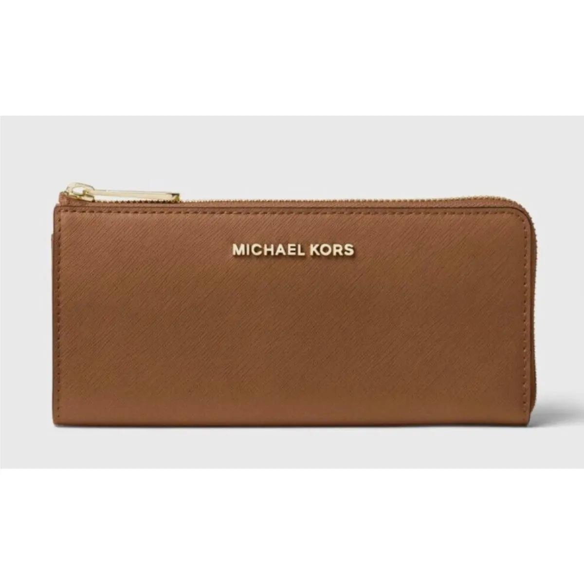 Michael Kors Jet Set Travel Large Leather Quarter-zip Wallet Luggage