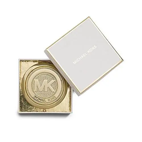 Michael Kors Glamour Compact Mirror in Gold with Crystal Accents