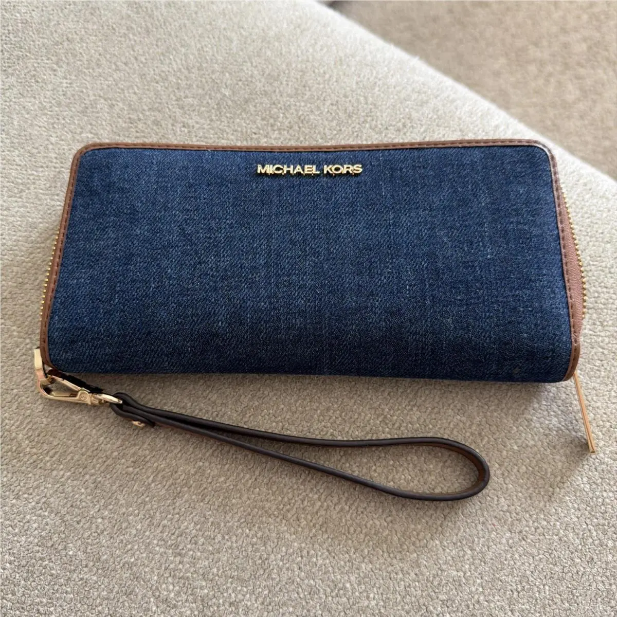 Michael Kors Jet Set Travel Large Continental Wallet Navy Indigo