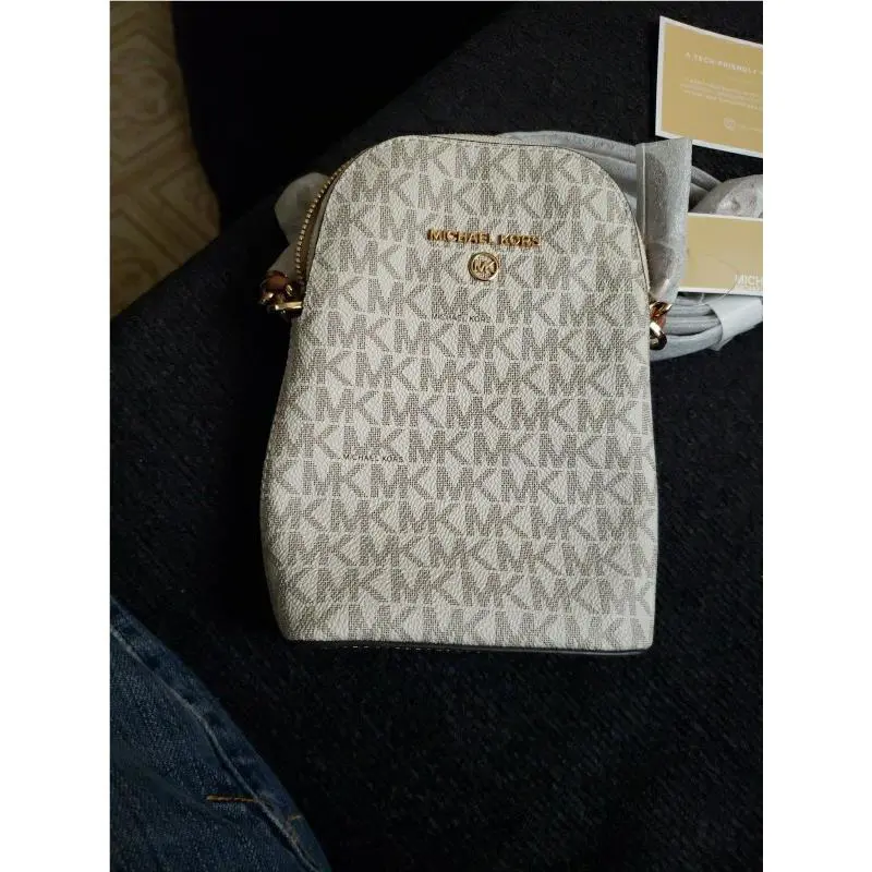 Michael Kors Jet Set Small Travel Women`s Crossbody Bag MK Logo Luggage