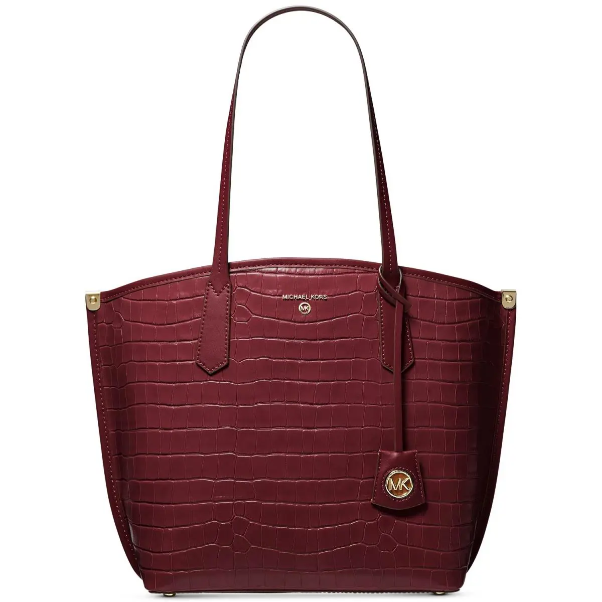 Michael Kors Jane Leather Tote Bag Dark Berry 30F1GJBT3E