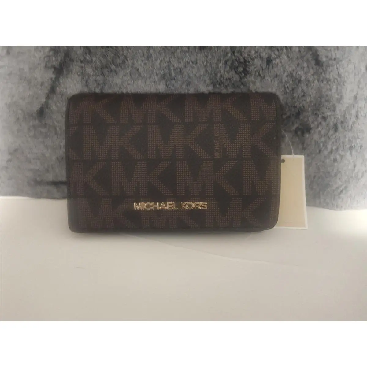 Michael Kors Jet Set Brn/luggage MD Slim Wallet