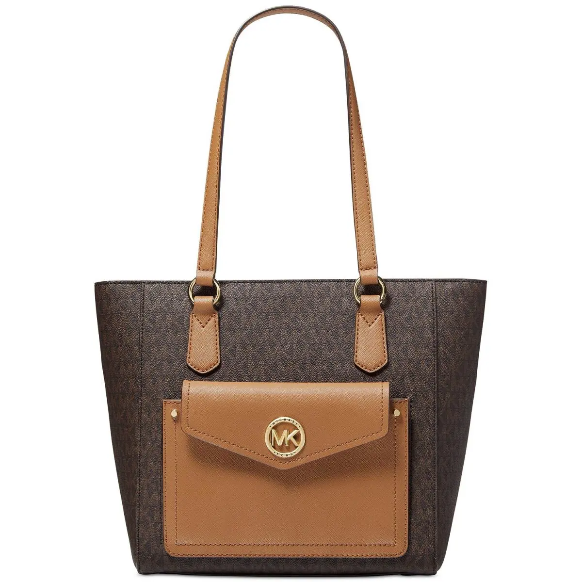 Michael Kors Joey Medium Pocket Tote Bag Brown 38T1G5JT2B