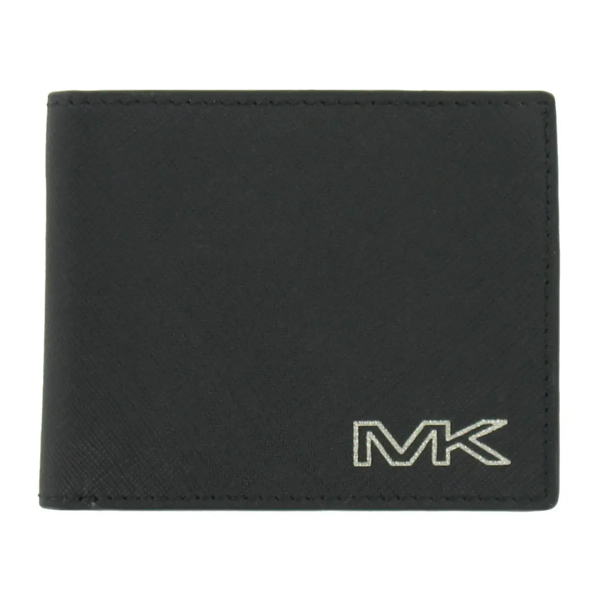 Michael Kors Andy Slim Mens Bi-fold Wallet OS Black Pvc Graphic Textured Minimal