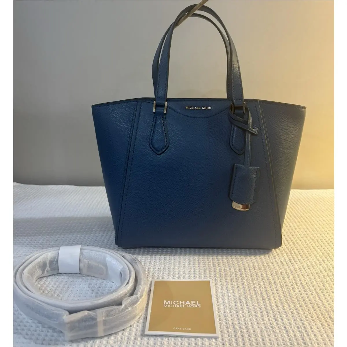 Taryn Small Convertible Zip Tote Crossbody Dark Chambray by Michael Kors