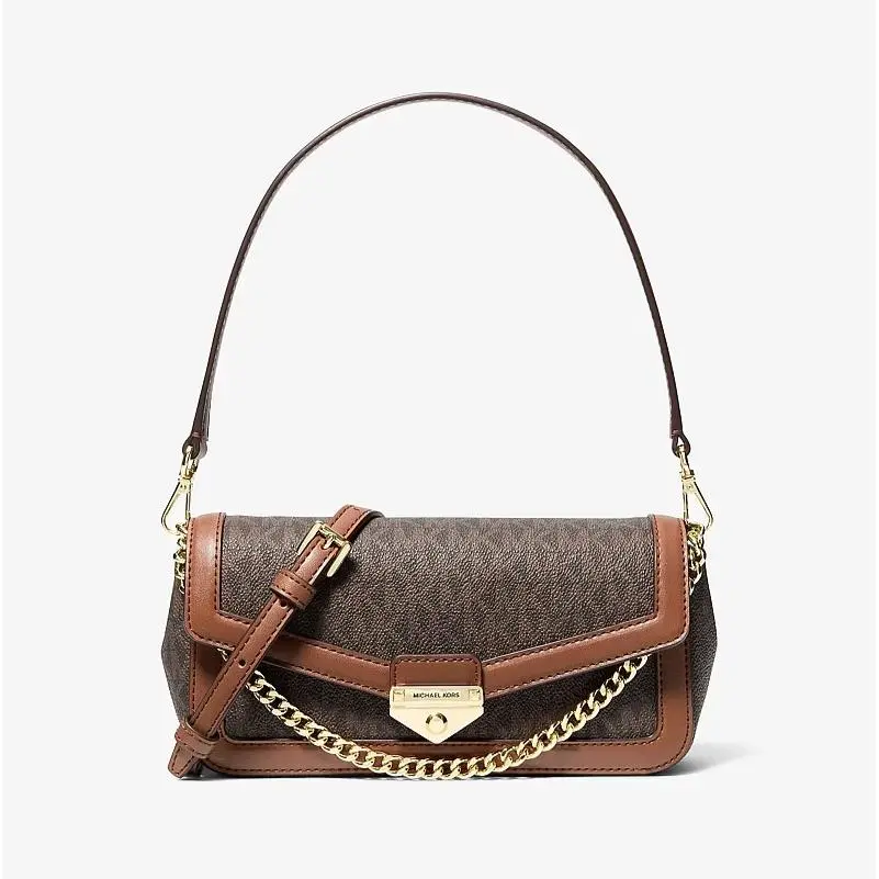 Soho Small Signature Logo Convertible Crossbody Bag Brown 35S6G1S by Michael Kors