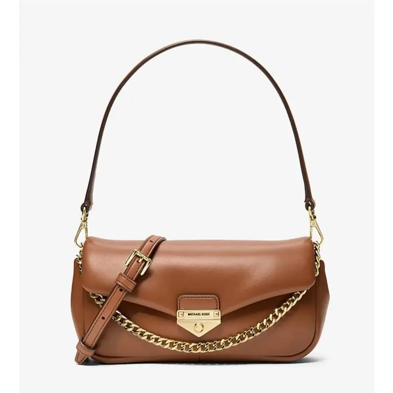 Michael Kors Soho Small Convertible Crossbody Bag with Chain Luggage