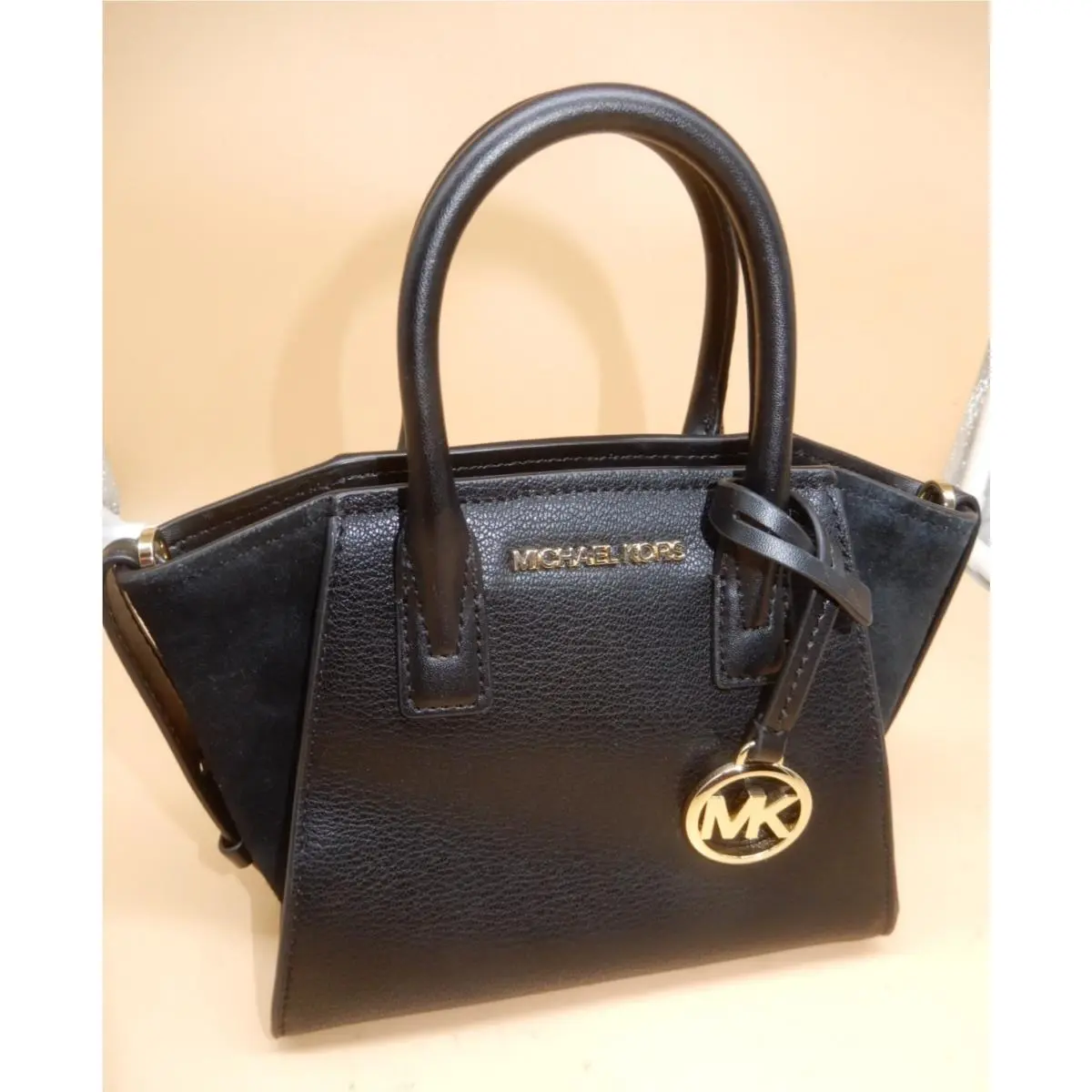 Michael Kors XS Mini Satchel Crossbody Bag Black - Cute