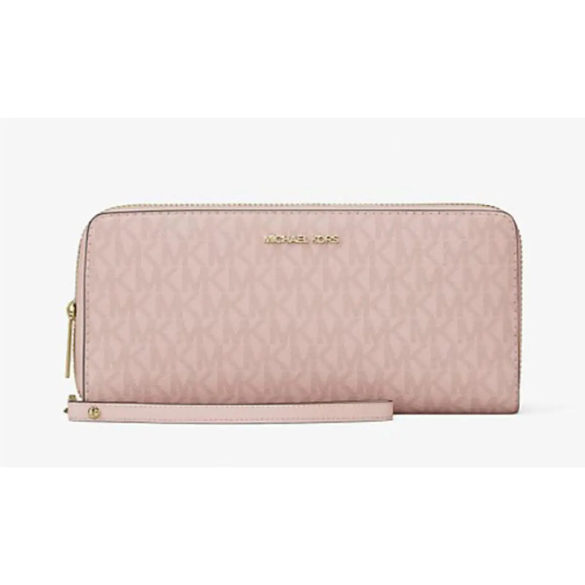 Michael Kors Jet Set Travel Large Signature Logo Continental Wristlet Powder Bl
