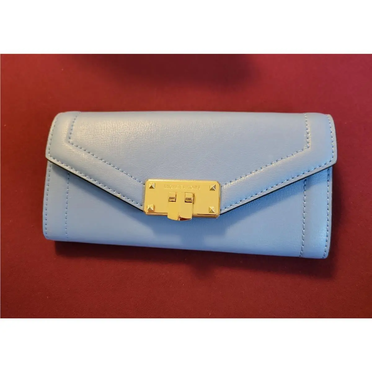 Michael Kors Kinsley Carryall Leather Wallet French Blue