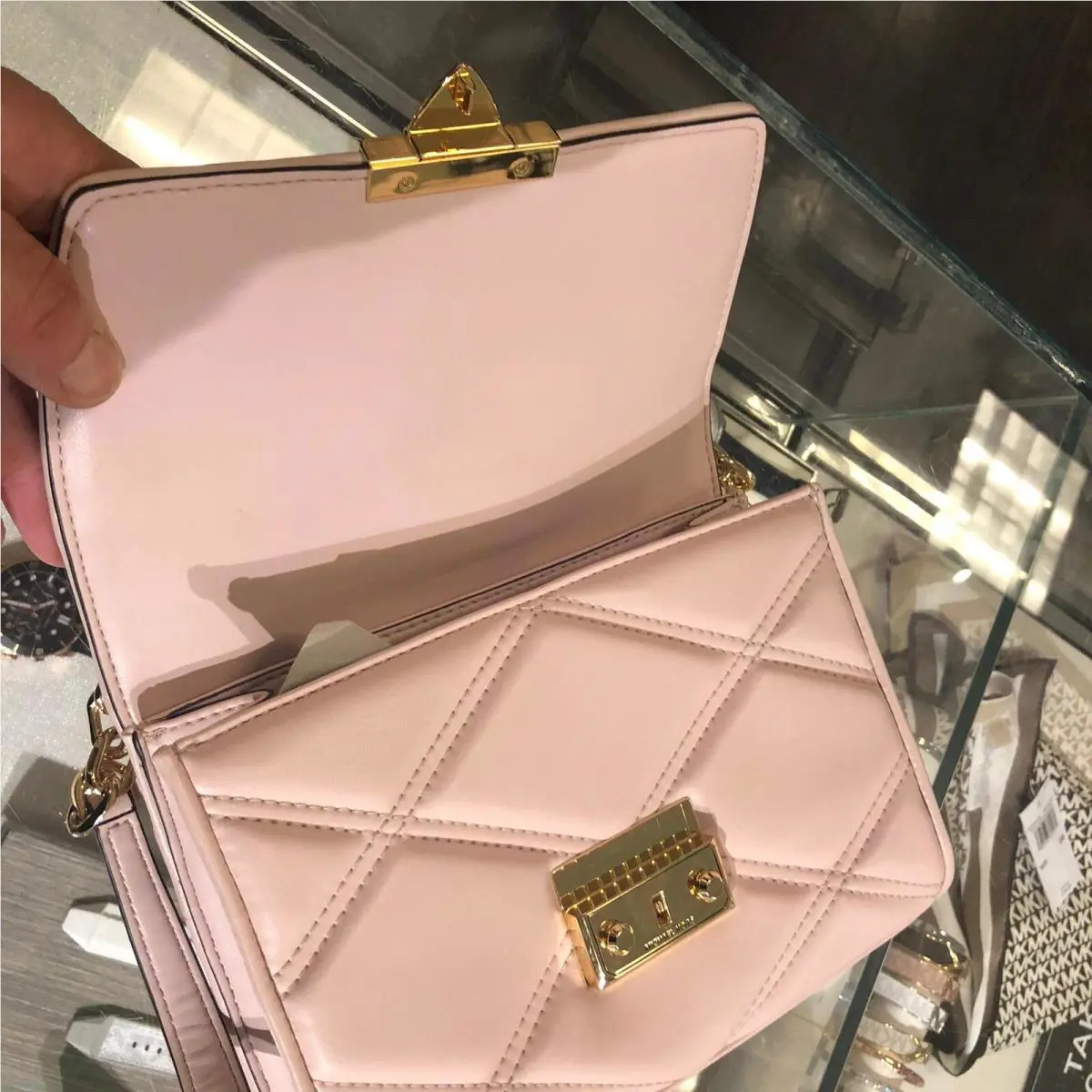 Michael Kors Serena Pink Medium Bag Handbag Purse Shoulder Crossbody Messenger
