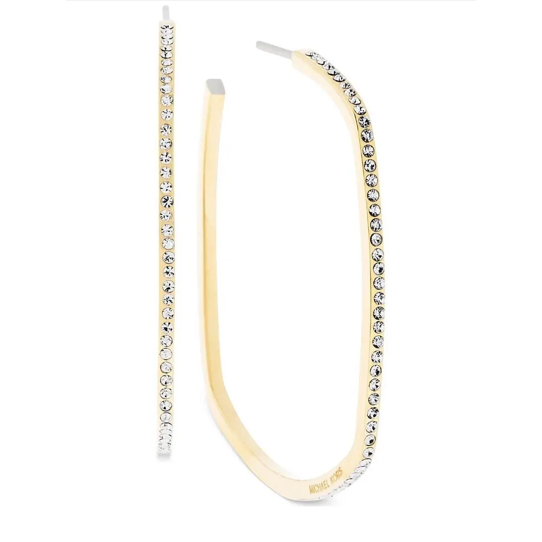 Michael Kors Cityscape Chains Earrings Hoops with Crystals 42