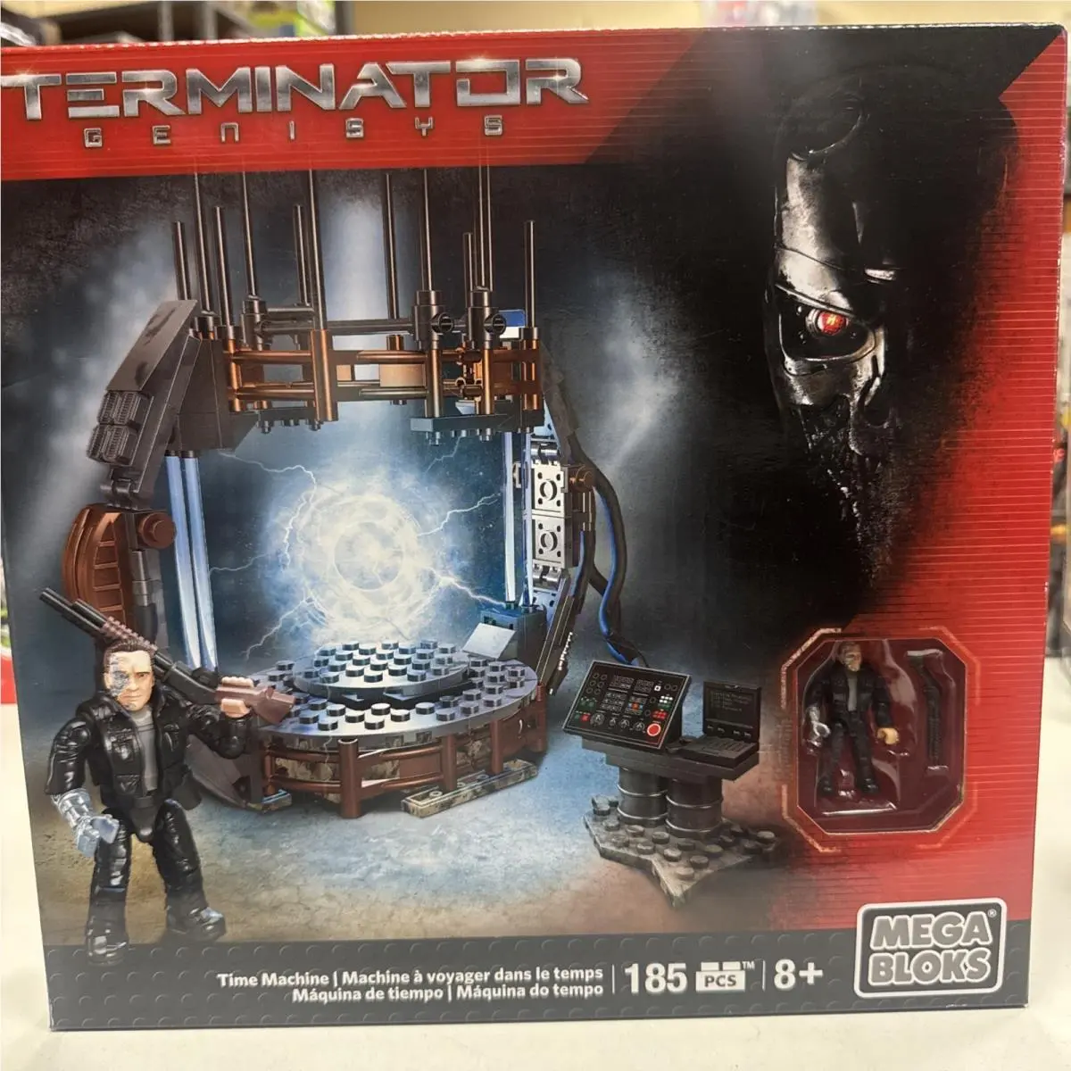 Mega Bloks Terminator Genisys Time Machine Set T-800 Arnold Schwarzenegger