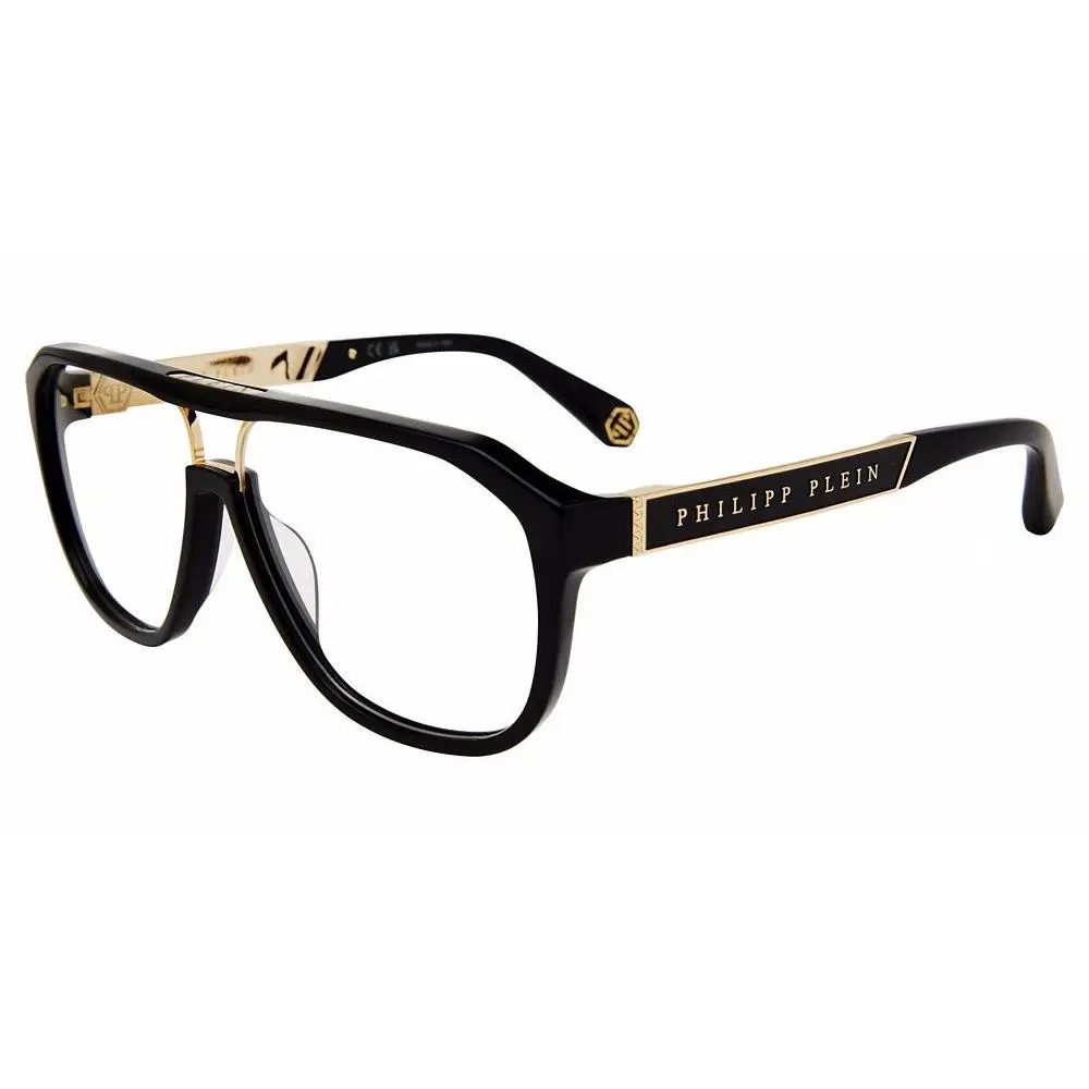 Philipp Plein VPP118M Eyeglasses Eye Glasses 0700 Shiny Black 60mm