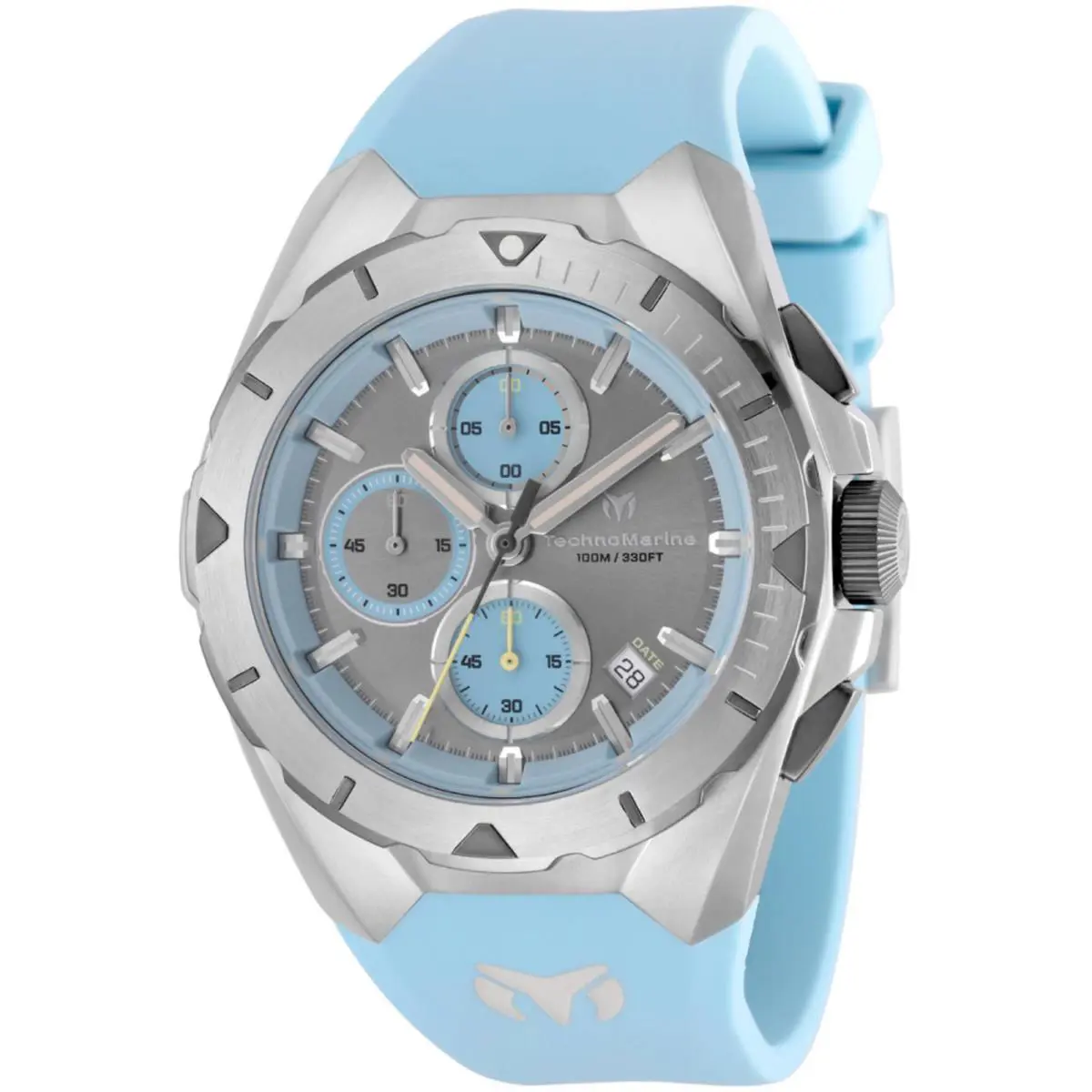 Technomarine Men`s Watch Ocean Victory Chronograph Greyish Blue Strap TM-318137