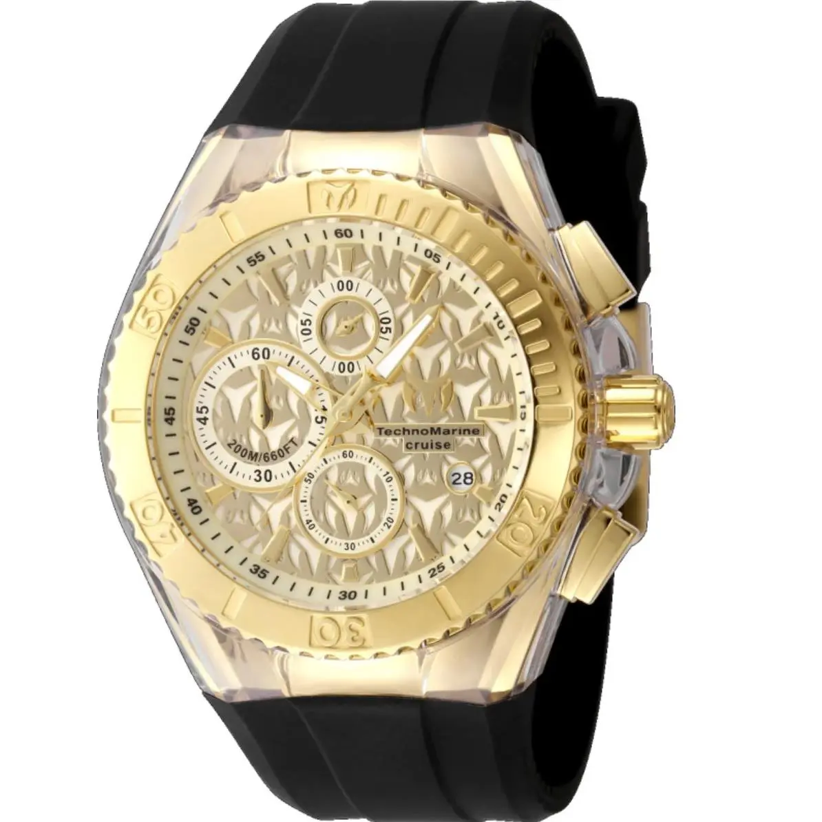 Technomarine Cruise Star Gold Monogram Dial 45mm Double Gold Chrono Watch 125002 by TechnoMarine