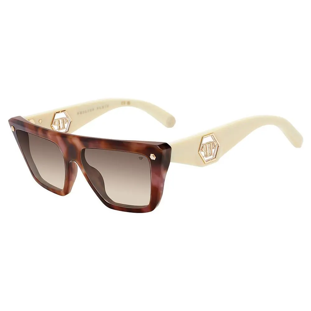 Philipp Plein SPP177 Sunglasses 07TB Shiny Powder Havana 58mm Unis