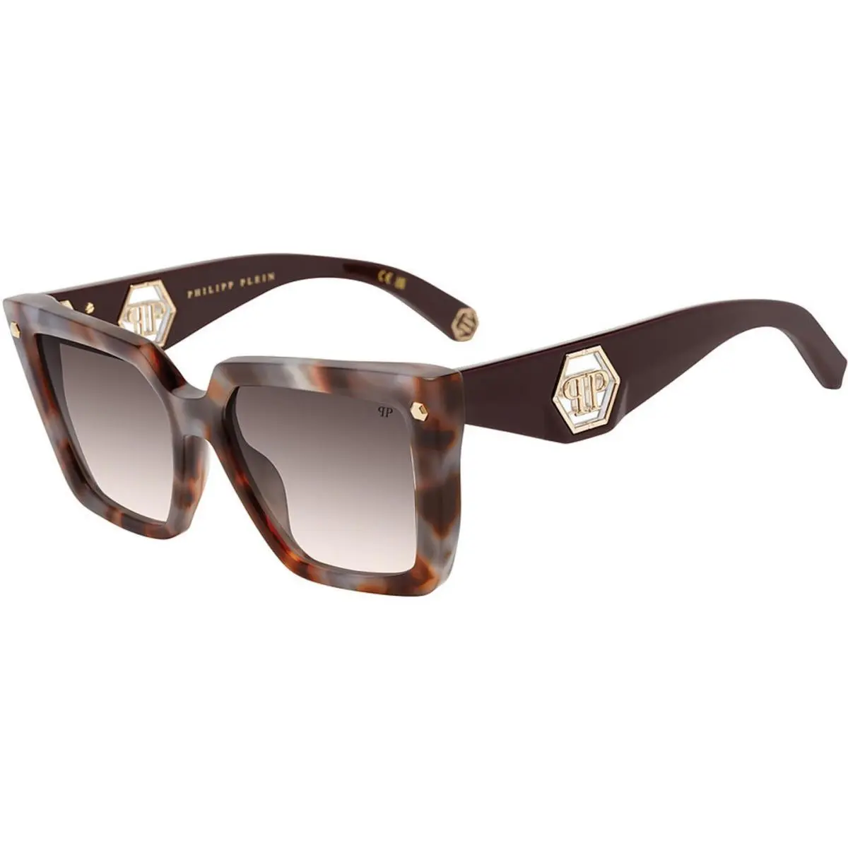 Spp 178 Brown/grey Havana 03ka Size 56 Sunglasses by Philipp Plein
