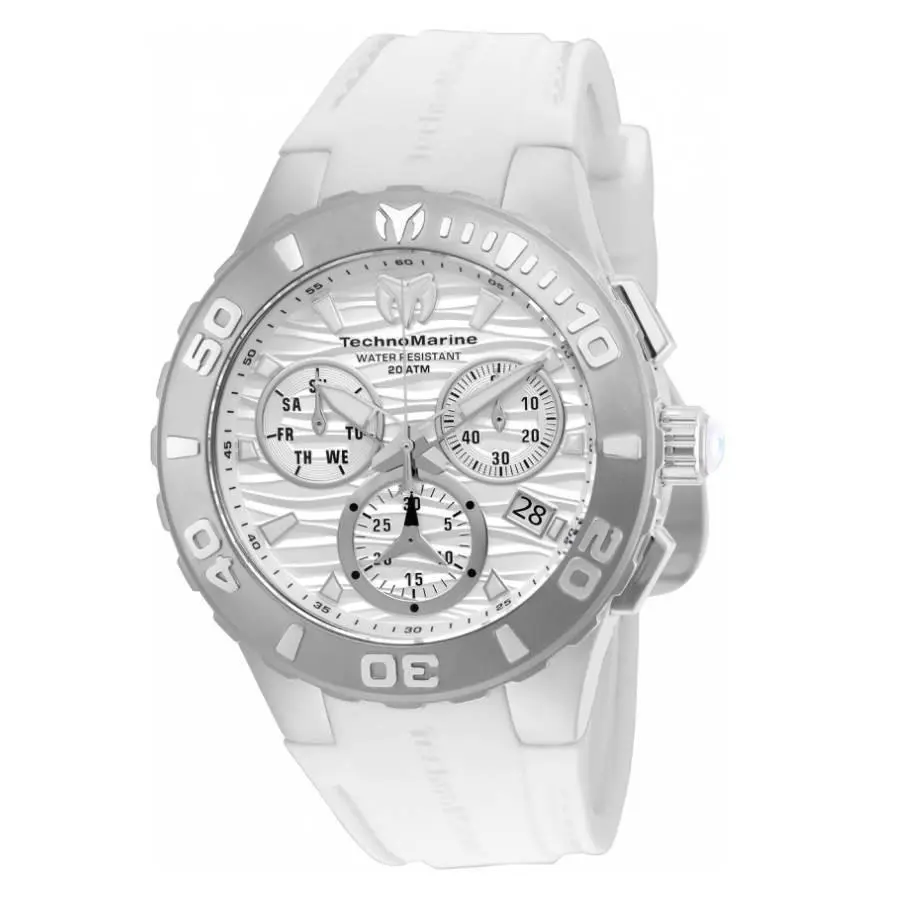 Technomarine Cruise Medusa Chronograph Quartz White Dial Men`s Watch TM-115072