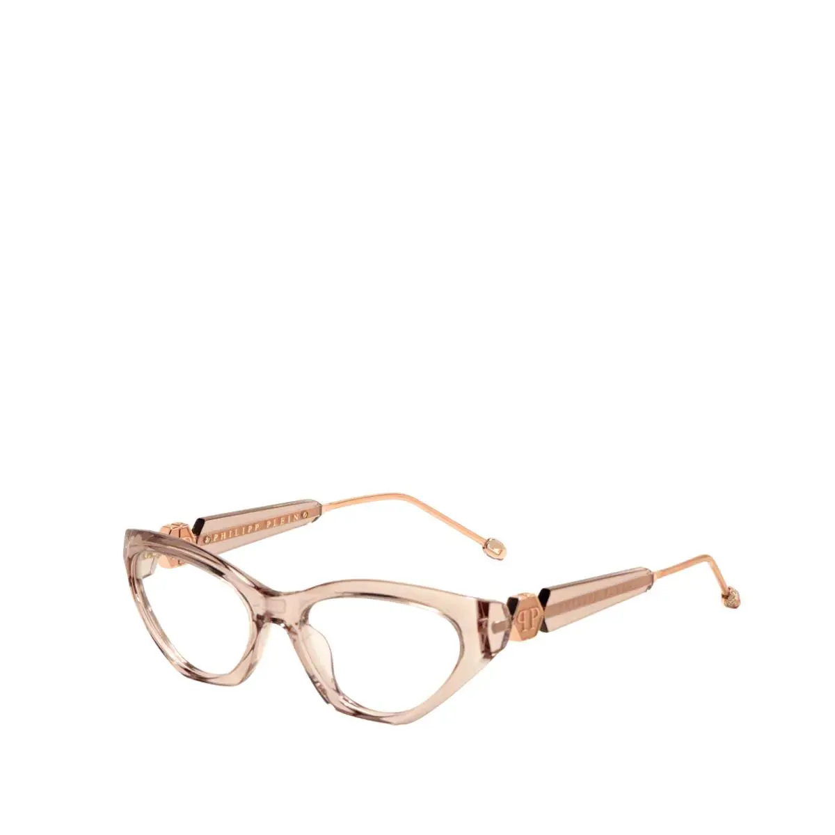 Philipp Plein Women`s 55mm Transparent Beige Opticals VPP069S5507T1
