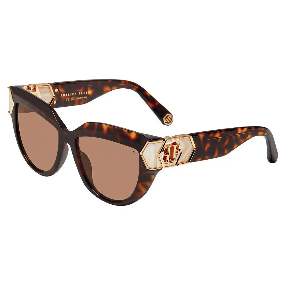 Philipp Plein SPP176M Sunglasses 0722 Dark Havana 56mm Unisex