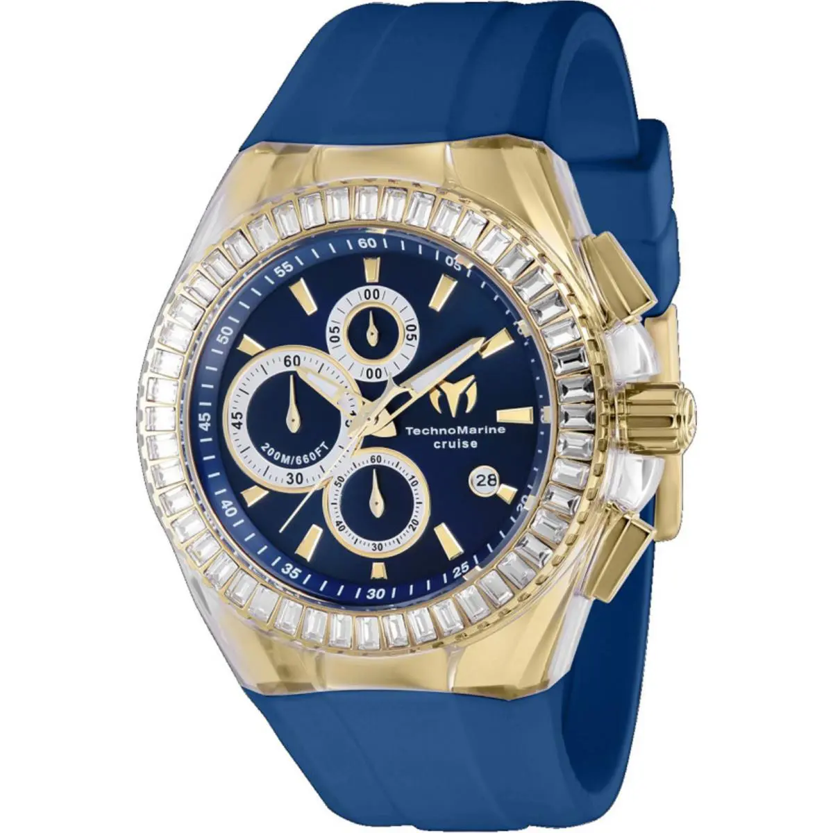 Technomarine Men`s Watch Cruise Chrono Silver and Blue Dial TM-121158